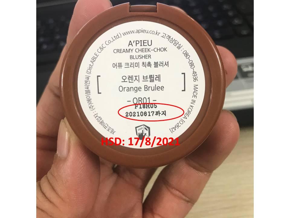 MÁ HỒNG APIEU DẠNG KEM CHEEK CHOK