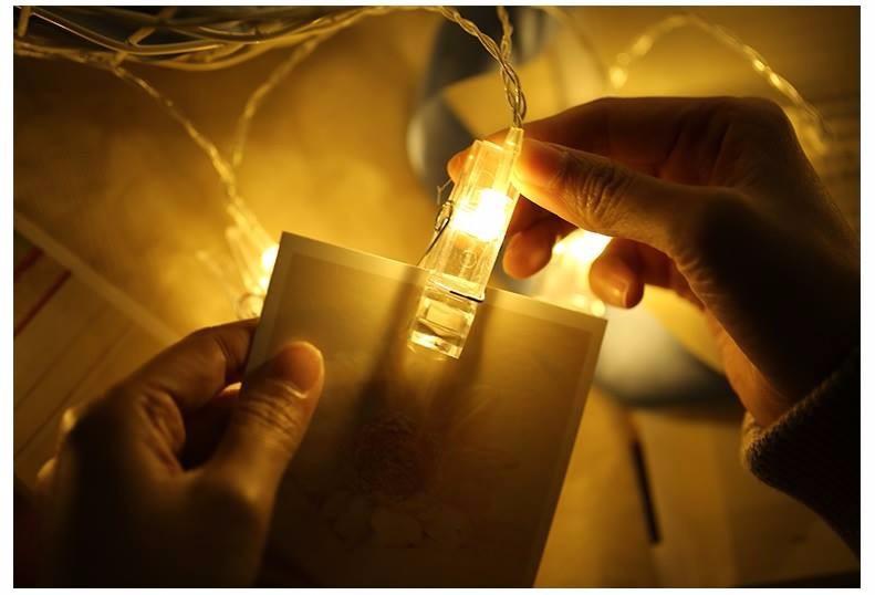 Dây đèn led kẹp ảnh phong cách Hàn Quốc