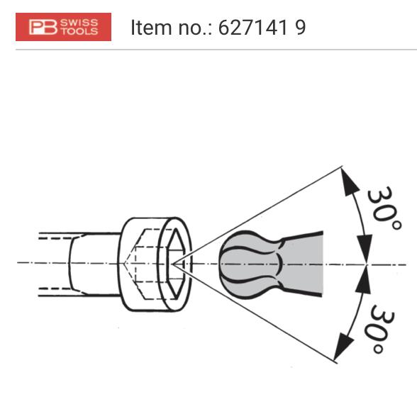 Khoá lục giác chìm PB SWISS TOOL (Thuỵ Sĩ)