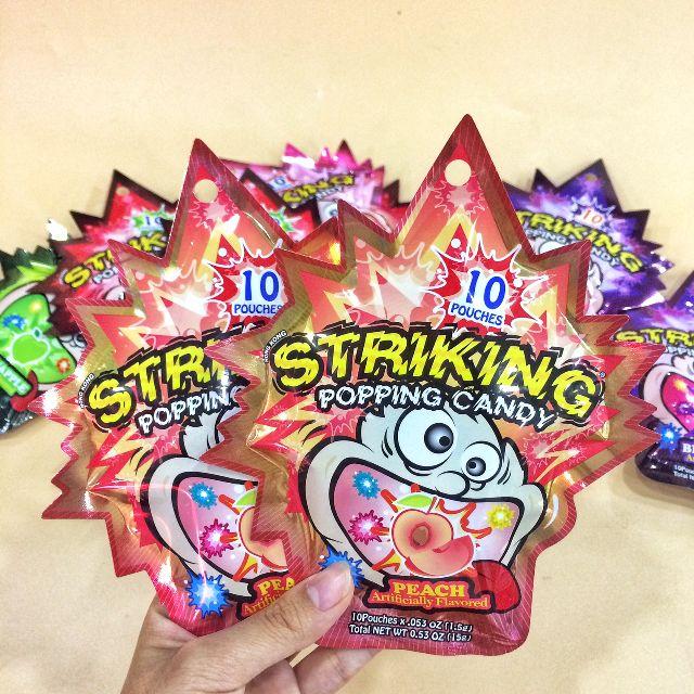 Kẹo Nổ Popping Striking Vị Việt Quất (gói 30g gồm 20 gói nhỏ) - Úc