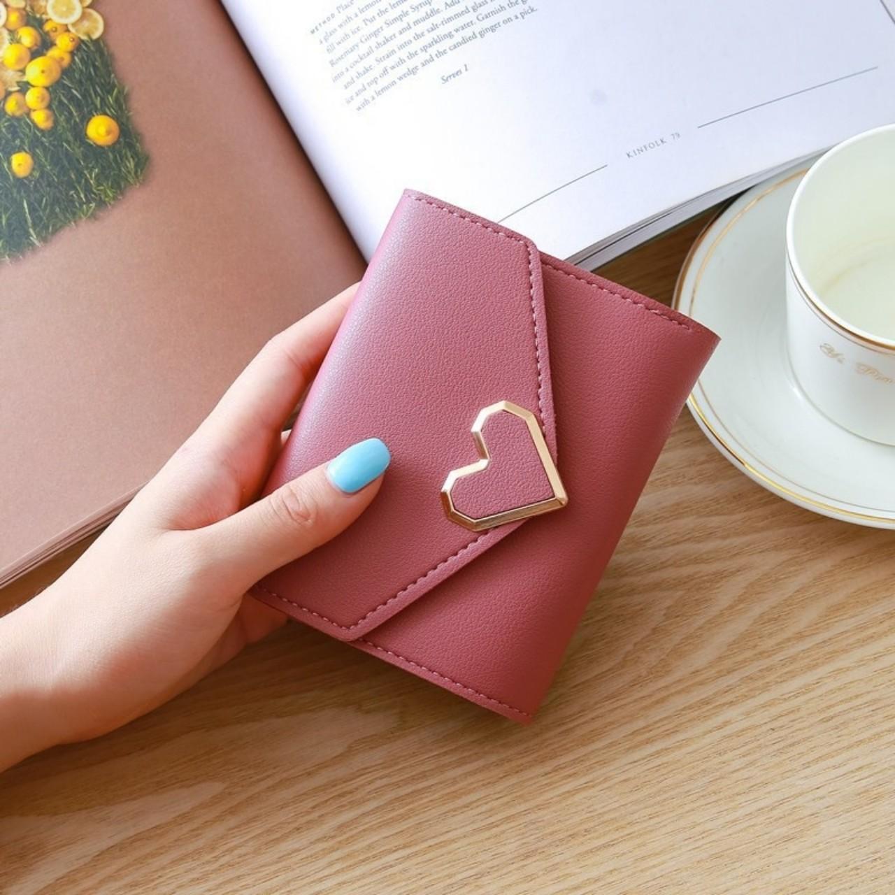 ví nữ mini khóa trái tim