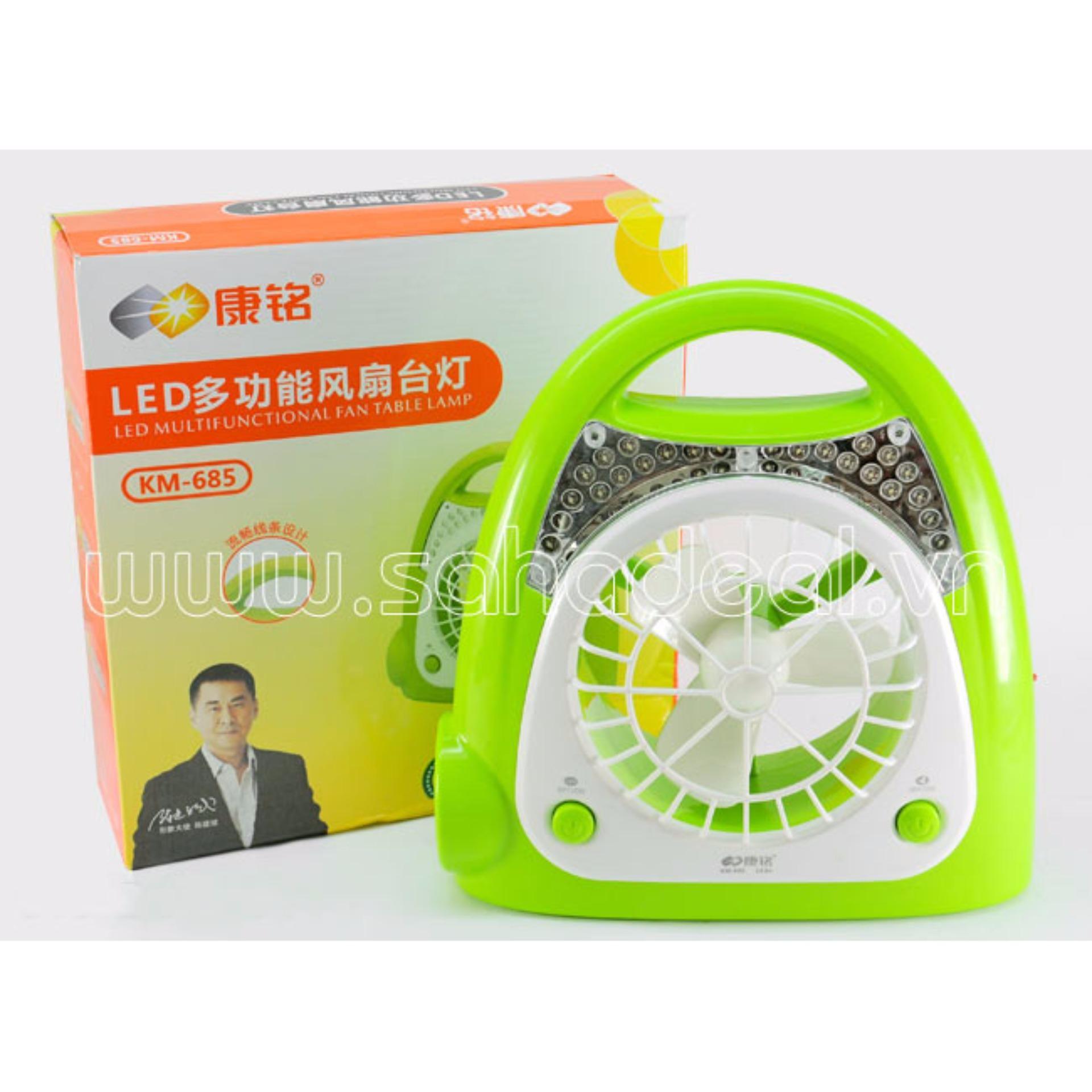 Quạt Sạc Kèm Đèn 3 Trong 1 Đa Năng