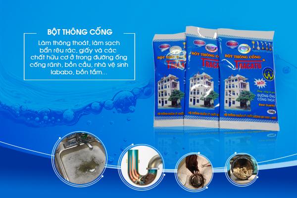 Combo 3 túi Bột thông cống Tracatu hàng Việt Nam