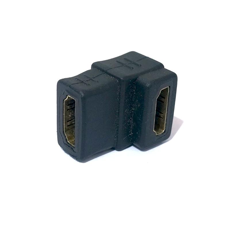 Đầu đổi và nối cáp HDMI 2 đầu âm bẻ góc đổi chiều cáp HDMI (màu đen)