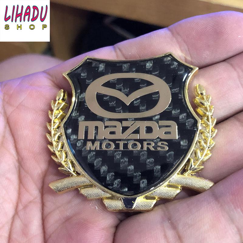 Huy hiệu bông lúa trang trí dành cho ô tô Mazda