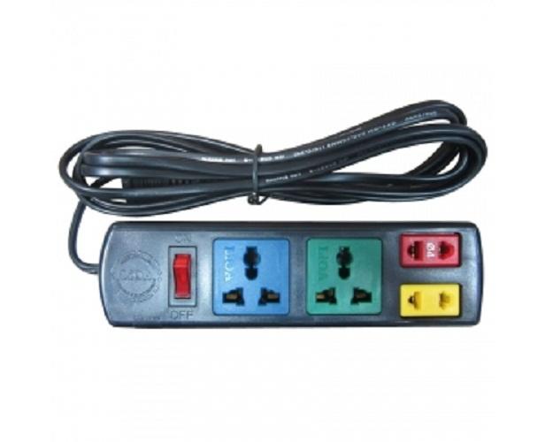 Ổ cắm lioa đa năng 4 ổ + 1 công tắc 2d2s32 - bảo vệ quá tải bằng cb