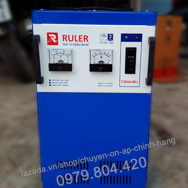 Ổn Áp Ruler 7,5KVA Dải 50-250V, Bảo Hành 4 Năm, 100% Dây Đồng