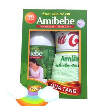 [HCM]NƯỚC THẢO MỘC TẮM CHO BÉ AMIBEBE 250ML Hết Rôm Sảy