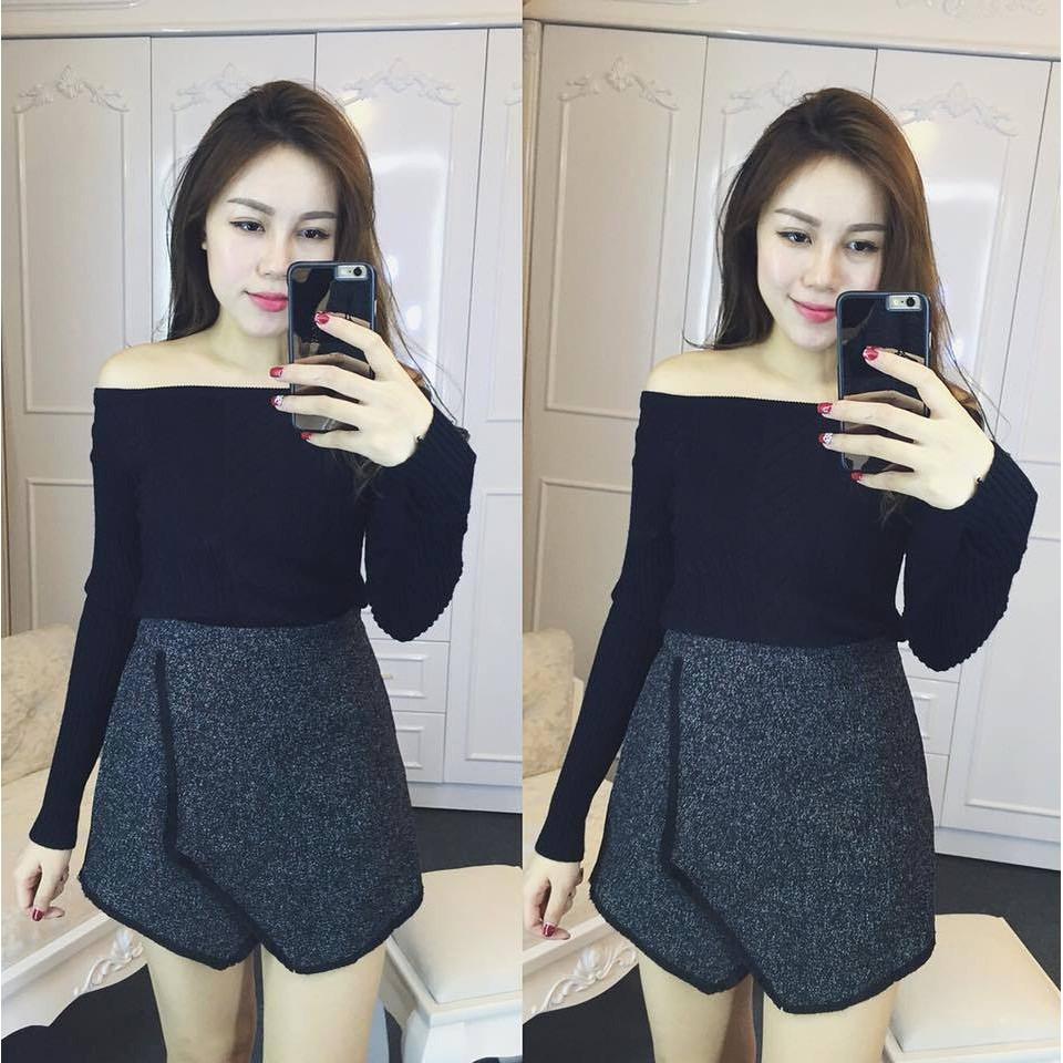 Áo len CỔ THUYỀN CROTOP siêu đẹp