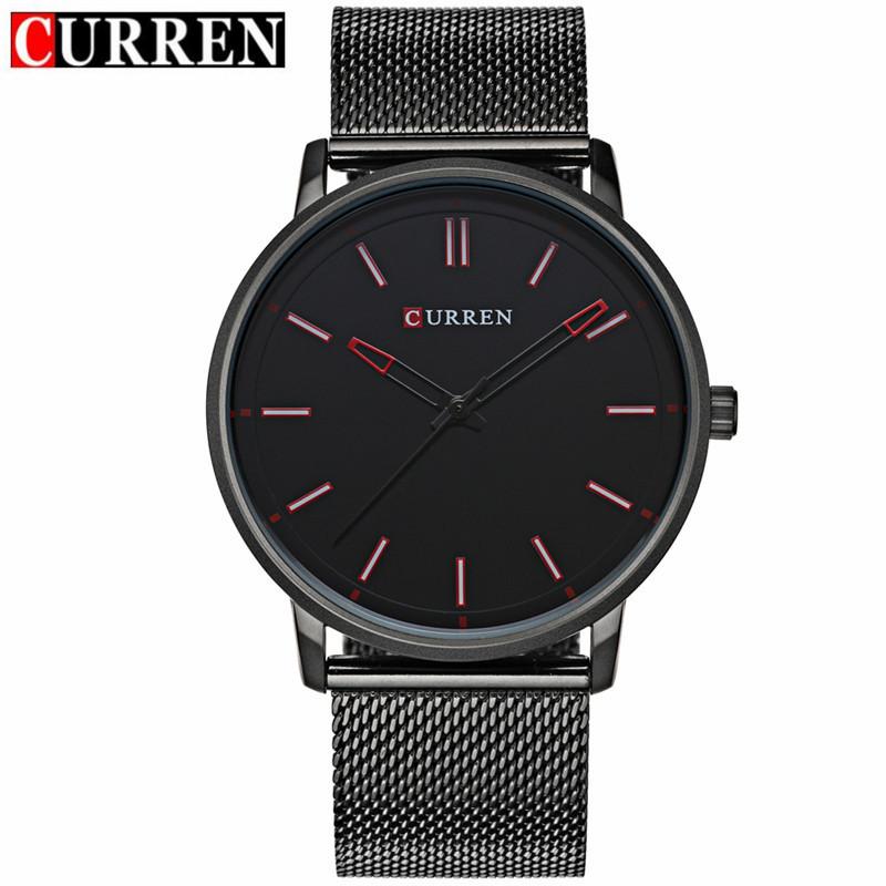Đồng hồ nam thời trang CURREN V01 mặt mỏng dây Titanium cao cấp