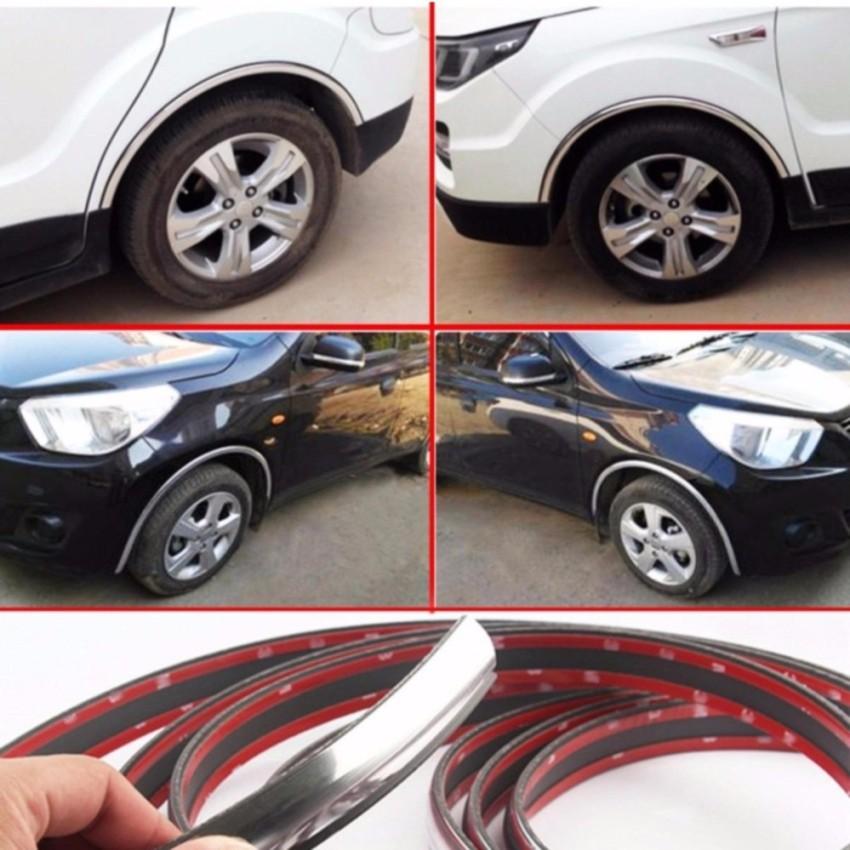 Cuộn nẹp dán viền mạ Crom trang trí Ô tô (15m) bản 2.2cm