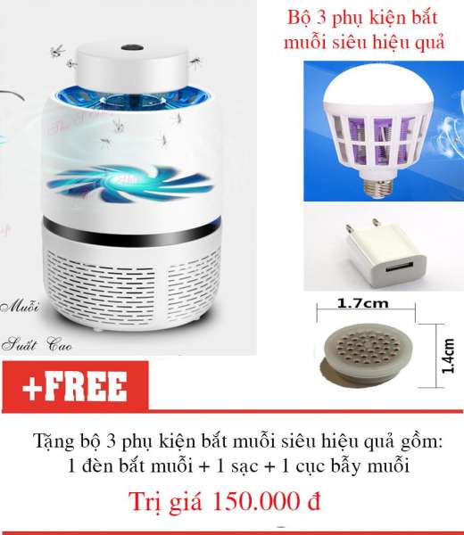 Máy Bắt muỗi và diệt công trùng Eddrac+tặng kèm 3 phụ kiện bắt muỗi siêu hấp dẫn