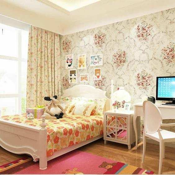 10M GIẤY DÁN TƯỜNG SẴN kEO HOA TRÀ VÀNG (45cm x 10m)