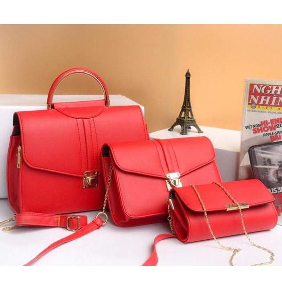 [Bo Hanna] BỘ 3 TÚI XÁCH GÂN THỜI TRANG NỮ