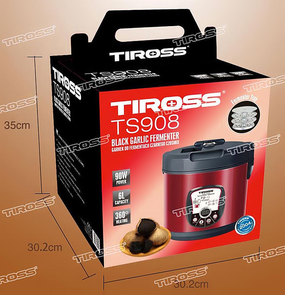 MÁY LÀM TỎI ĐEN TIROSS TS-908 (Đỏ) (thêm nút sấy khô 2H) - HÀNG NHẬP KHẨU