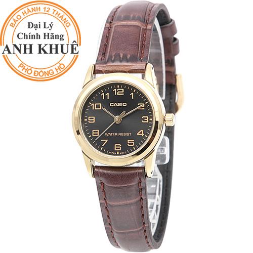 Đồng hồ nữ dây da Casio Anh Khuê LTP-V001GL-1BUDF