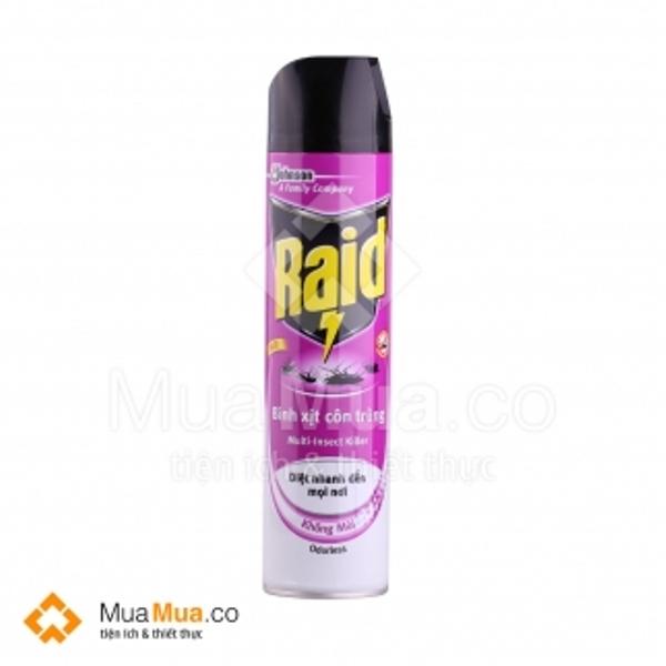 Combo 2 Bình xịt côn trùng Raid Không mùi chai 600ml