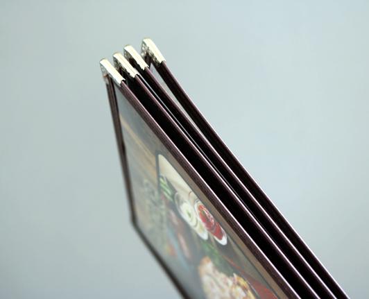 Bìa menu 12 Trang (6 tờ) - Kích thước A4 - Đen