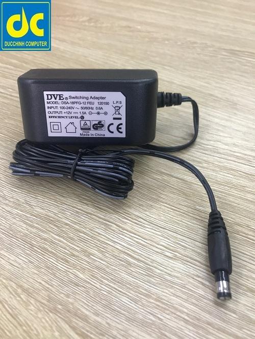 Nguồn DVE 12V 1.5A zin Dùng cho Camera