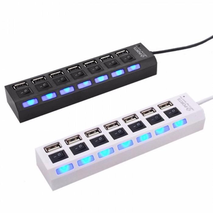 HUB USB 7 CỔNG CÓ CÔNG TẮC (TRẮNG/ĐEN)