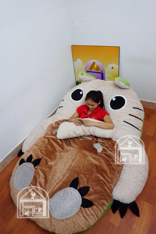 Nệm Thú Bông Cao Cấp Nhật Bản Có Chăn Bụng Totoro Vao Nha Toi  BA0002