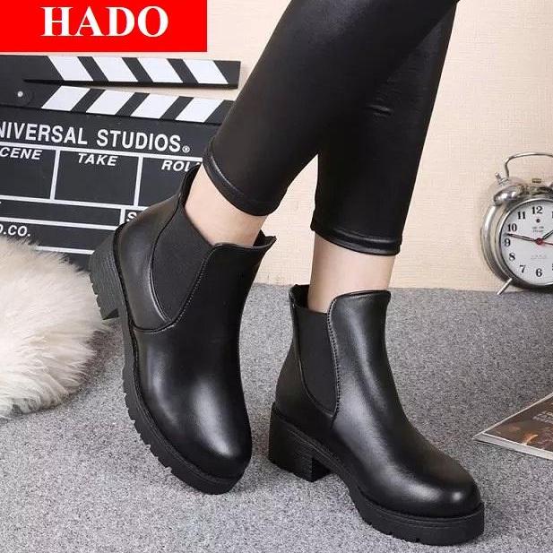 Gi&agrave;y Boot Nữ Kiểu H&agrave;n Quốc DOHA Shop SD59V668B Black