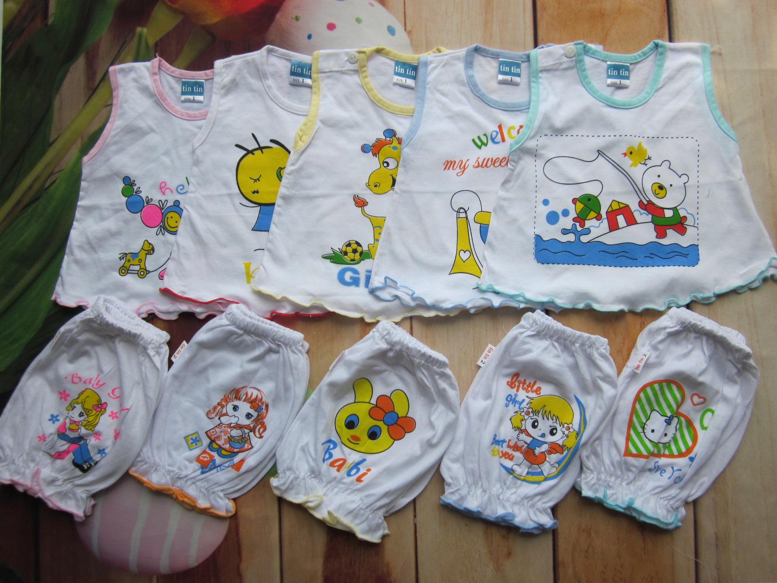 sét 5 bộ sát nách bé gái
