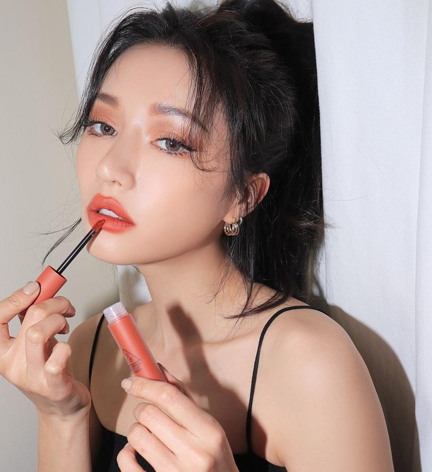 [HOT NEW 2018] Son Kem Lì 3CE Soft Lip Lacquer #Tawny Red - Tone Cam Đất