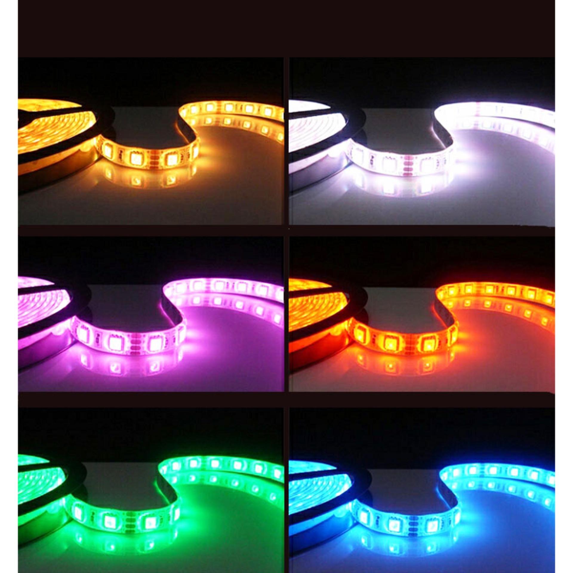 Bộ COMBO Đèn led dây hắt trần thạch cao 5050RGB - đổi 7 màu cho chu vi 15m + Nguồn + Bộ khiển