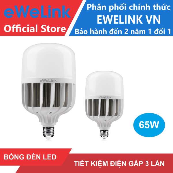 Trọn Bộ 2 Bóng Đèn Led Trụ 65W Tản Nhiệt 6500k eWeLink