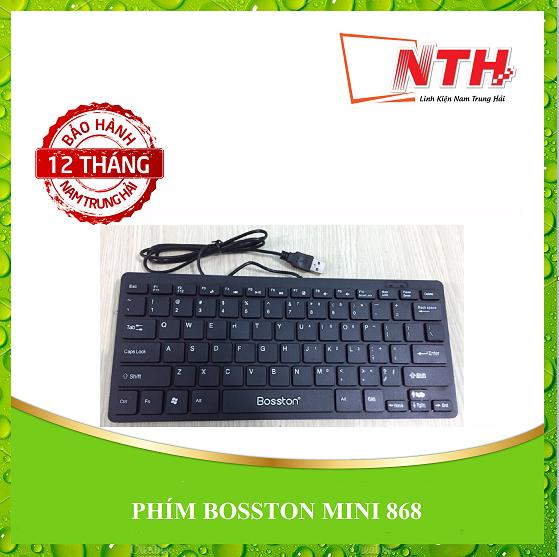 Bàn phím mini có dây Bosston 868/K1000 Thiết kế giảm tiếng ồn