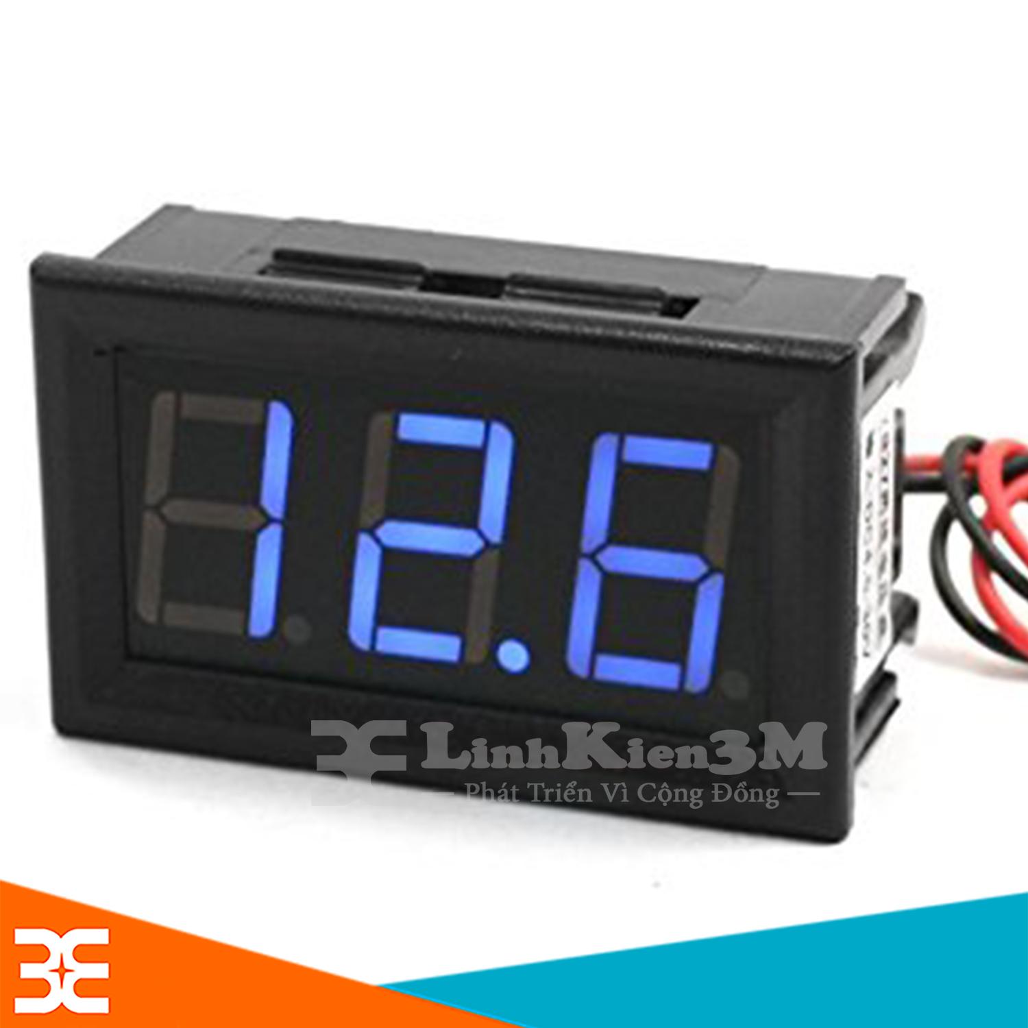 Vôn Kế Điện Tử 0.56inch 3.5-30VDC ( Xanh Dương )