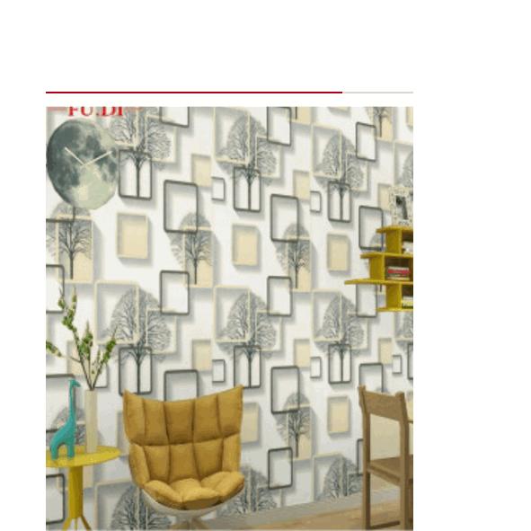 Cuộn 5m giấy dán tường ô vuông xám vàng -khổ 0.45m/5m