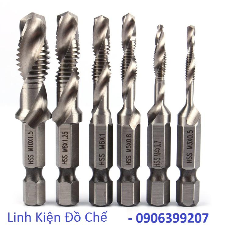 [HCM]Bộ Mũi Khoan Taro ren HSS M3-M10