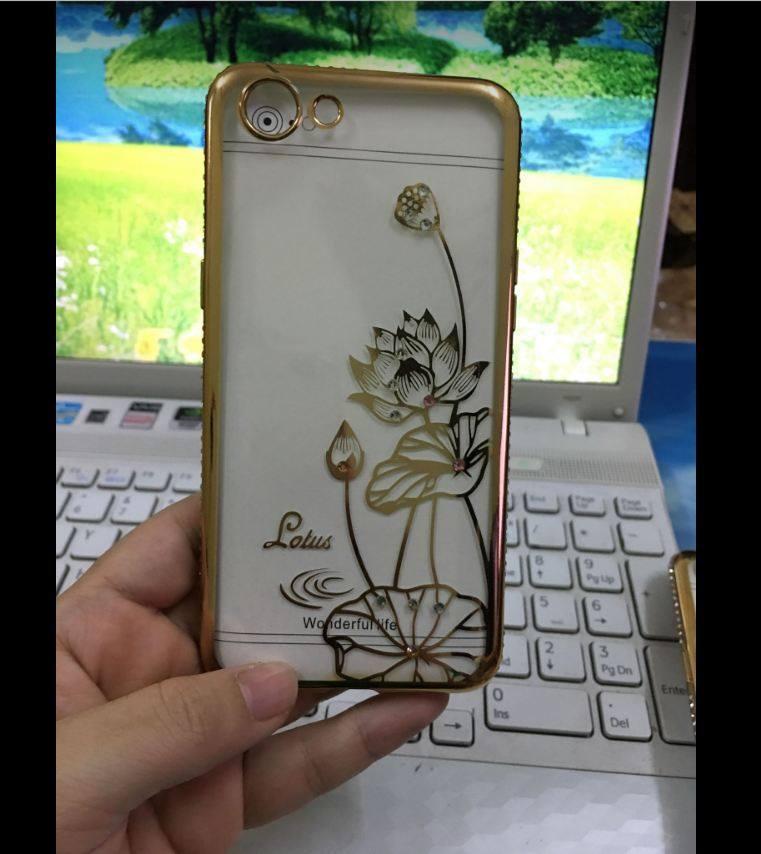 Ốp lưng thời trang viền màu đính đá cho Oppo A83