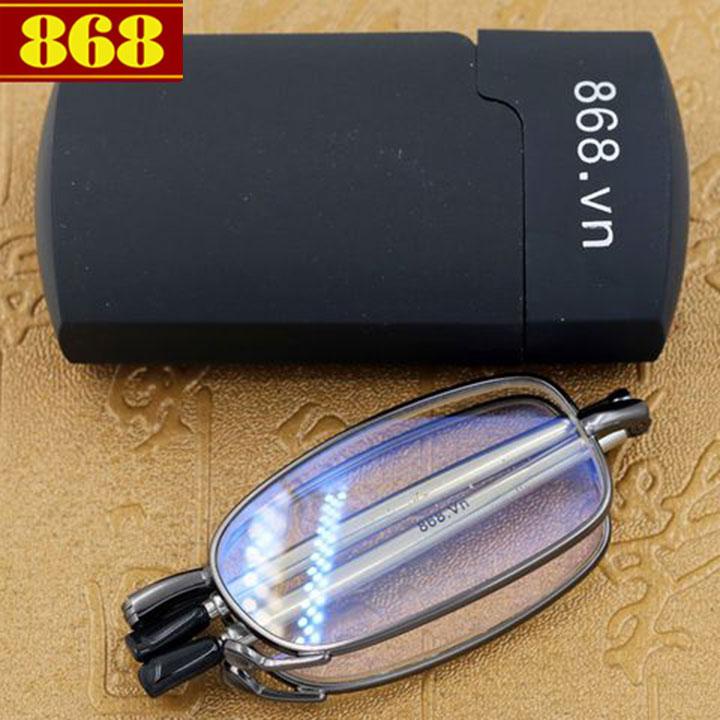 Kính gập 868 màu xám tròng lão 1 độ