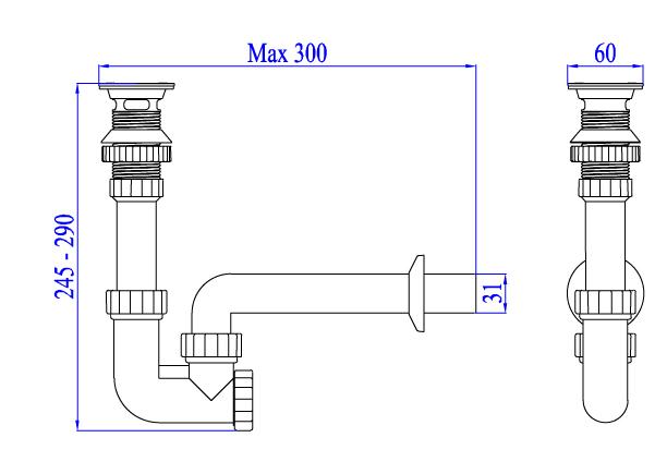 [HCM]Bộ xả Lavabo inox 304