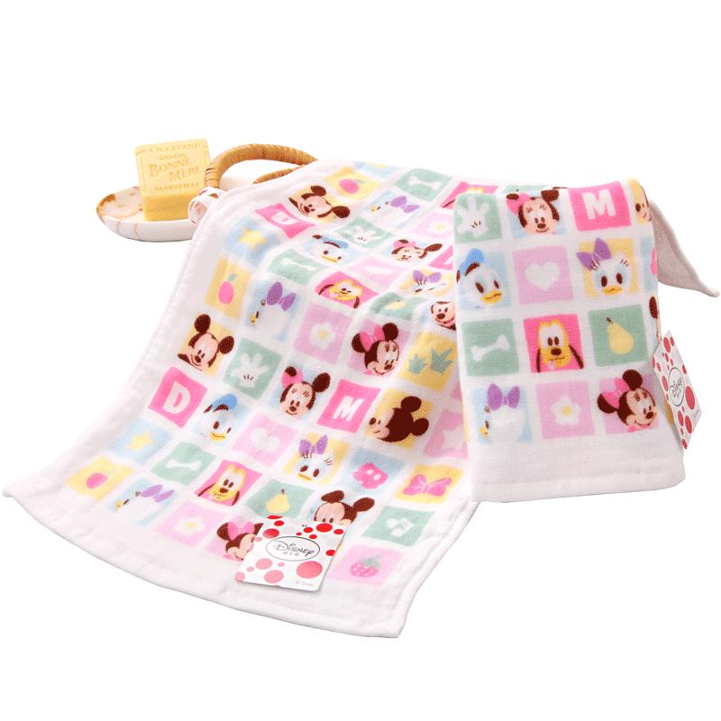 Disney Disney Minnie Mickey Đầy Màu Sắc Lưới Vải Xô Khăn Trẻ Em 100% Cotton Cho Bé Gái Khăn Mặt Hoạt Hình Sản Phẩm Mới