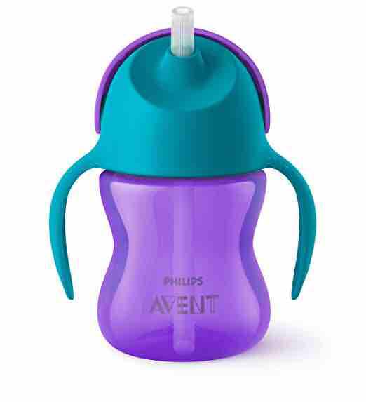 Bình uống nước ống hút Philips Avent( Màu tím)