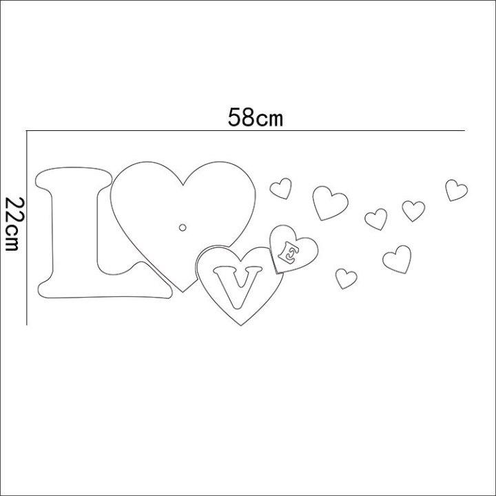 Đồng hồ dán tường nghệ thuật DIY - Love B