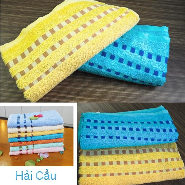 Bộ 3 khăn tắm 42cm, 84cm, 100cm 100% cotton lông mềm, mịn (cam nhạt)