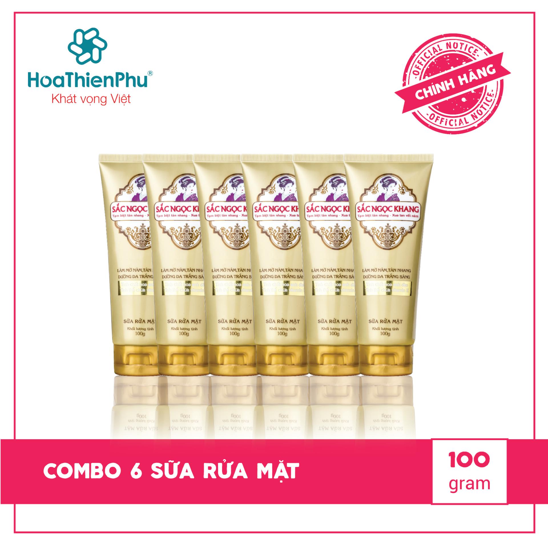 [HCM]Combo 6 tuýp Sữa rửa mặt Sắc Ngọc Khang 50g
