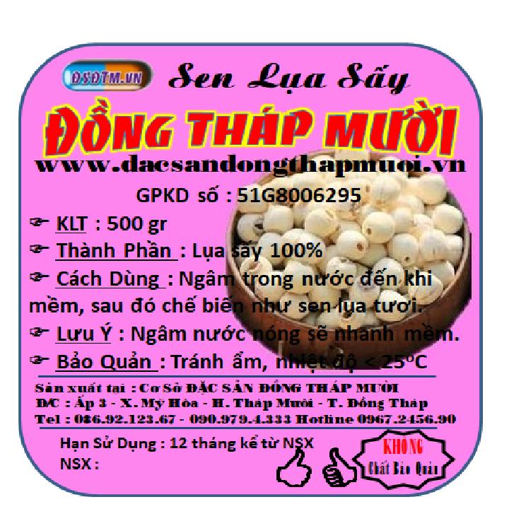 Hạt sen lụa sấy khô 500g - chỉ bán loại 1 Trắng cả 2 đầu