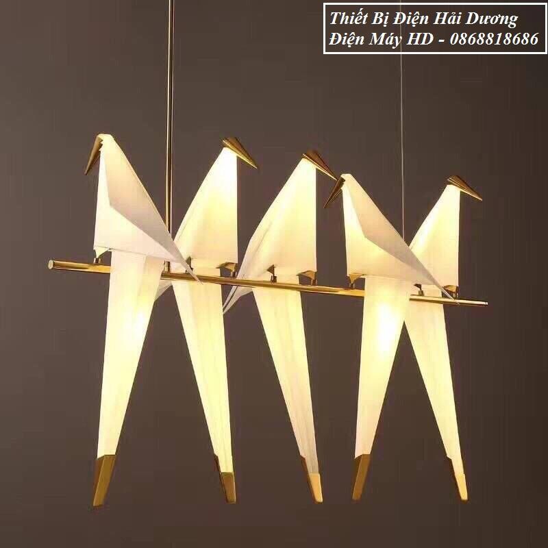 Đèn thả trang trí hình chim cao cấp phong cách Origami (5 chim)