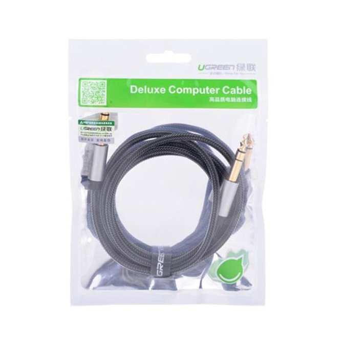 Cáp Audio 3.5mm sang 6.5mm 3M Ugreen 10629 (Đen)