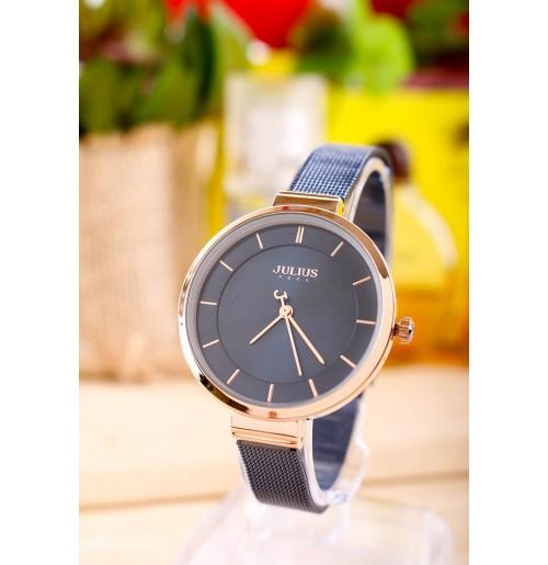 ĐỒNG HỒ NỮ JA-1050E JULIUS HÀN QUỐC DÂY THÉP (XANH)