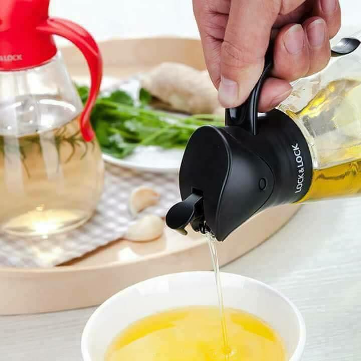 BÌNH RÓT DẦU THỦY TINH LOCK&LOCK 550ML CK0101BLK