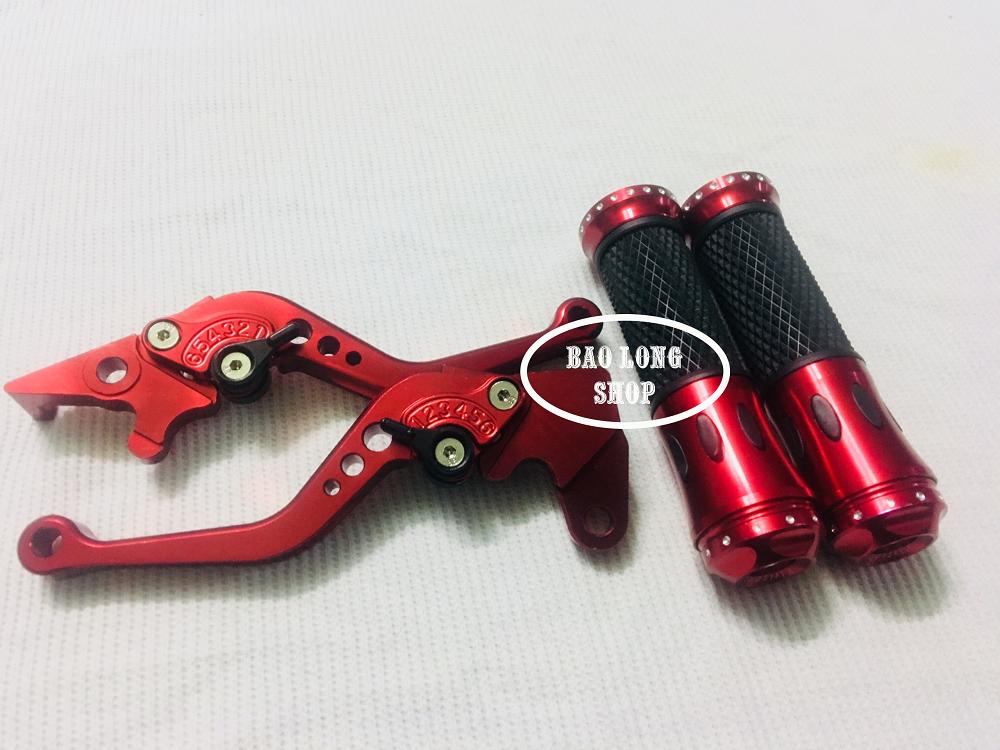Combo cặp tay thắng nhôm 6 số + cặp bao tay dành cho exciter 135,150 (màu Đỏ)