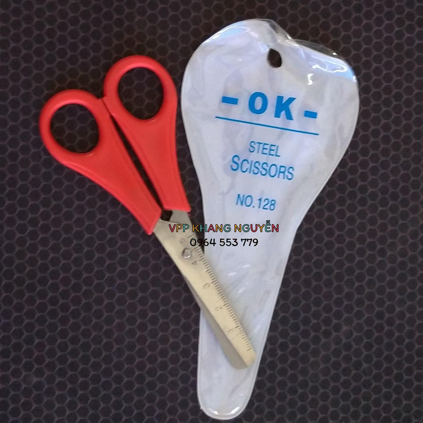 Kéo Học Sinh Cắt Thủ Công Nhỏ S-128 (5.5x13cm) - Bộ 3 Cây