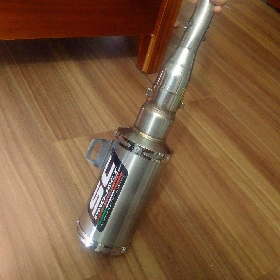 [HCM]Pô SC (inox304 nguyên khối) cao cấp  ( tặng cổ pô )_HÌNH THẬT